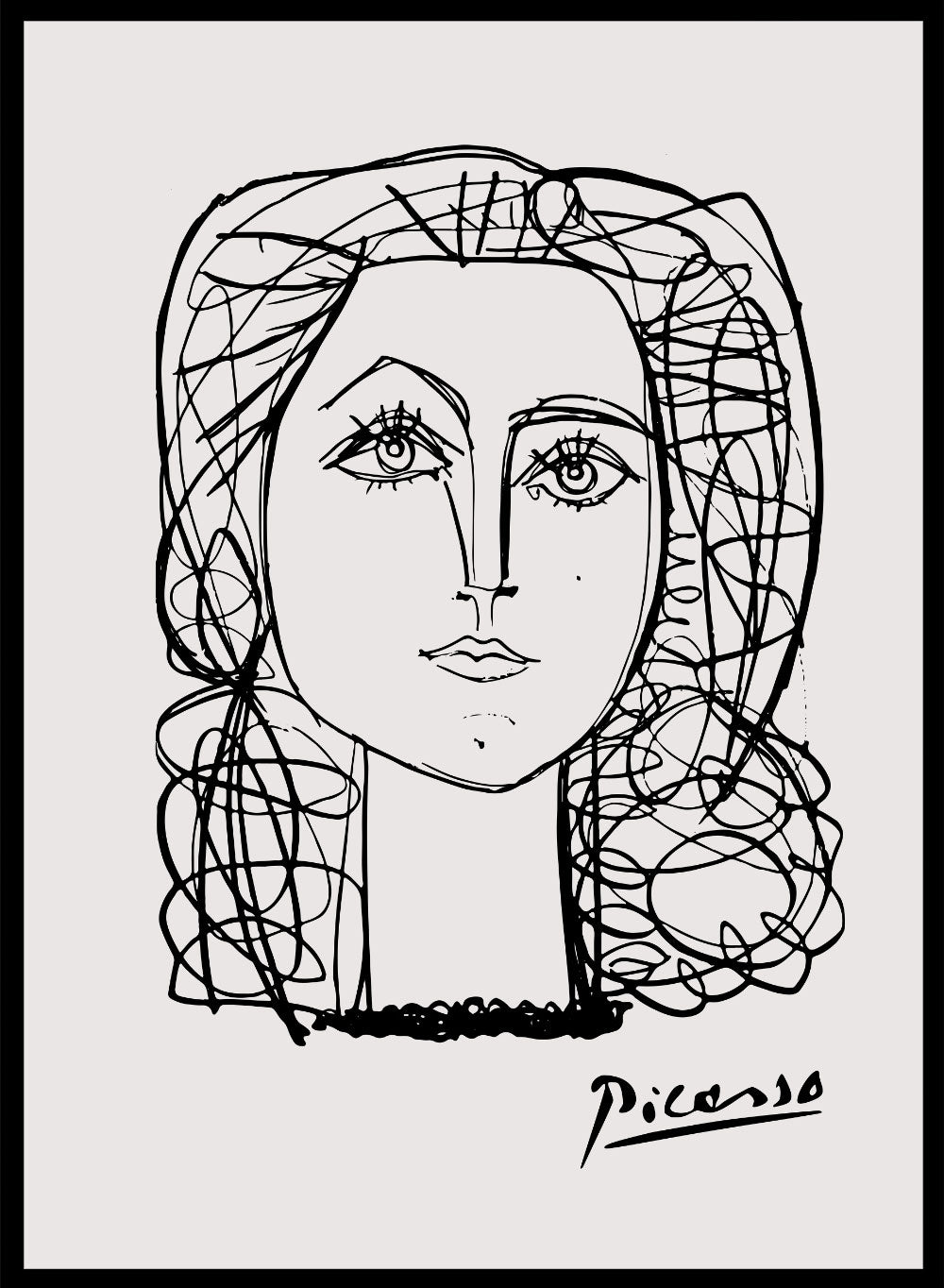 Portrait of Francoise Gilot by Pablo Picasso Print_Sugar & Canvas