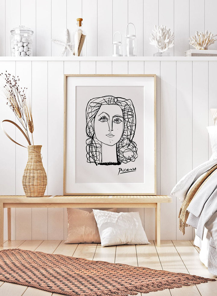 Portrait of Francoise Gilot by Pablo Picasso Print_Sugar & Canvas