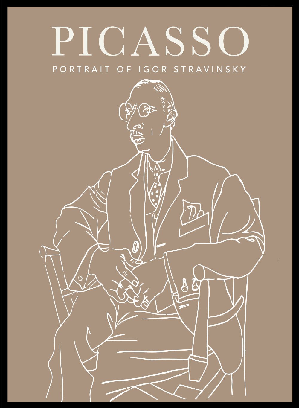 Portrait of Igor Stravinsky 1920 by Pablo Picasso Print_Sugar & Canvas