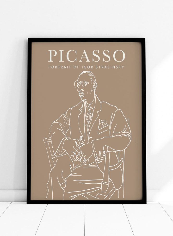 Portrait of Igor Stravinsky 1920 by Pablo Picasso Print_Sugar & Canvas