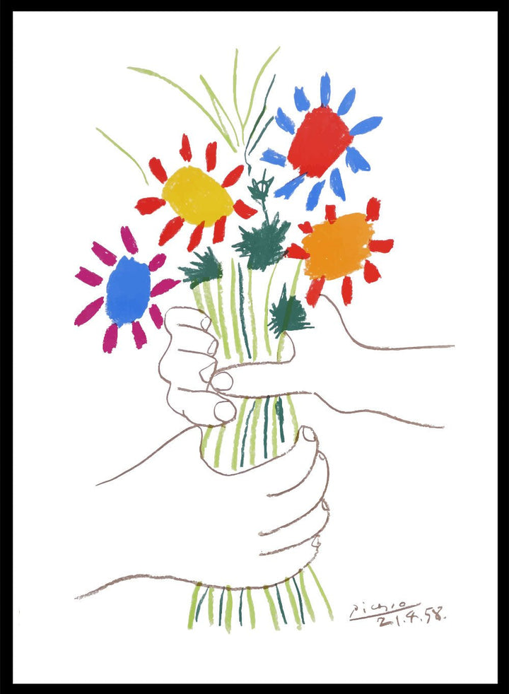 Picasso Bouquet of Peace Art Print_Sugar & Canvas