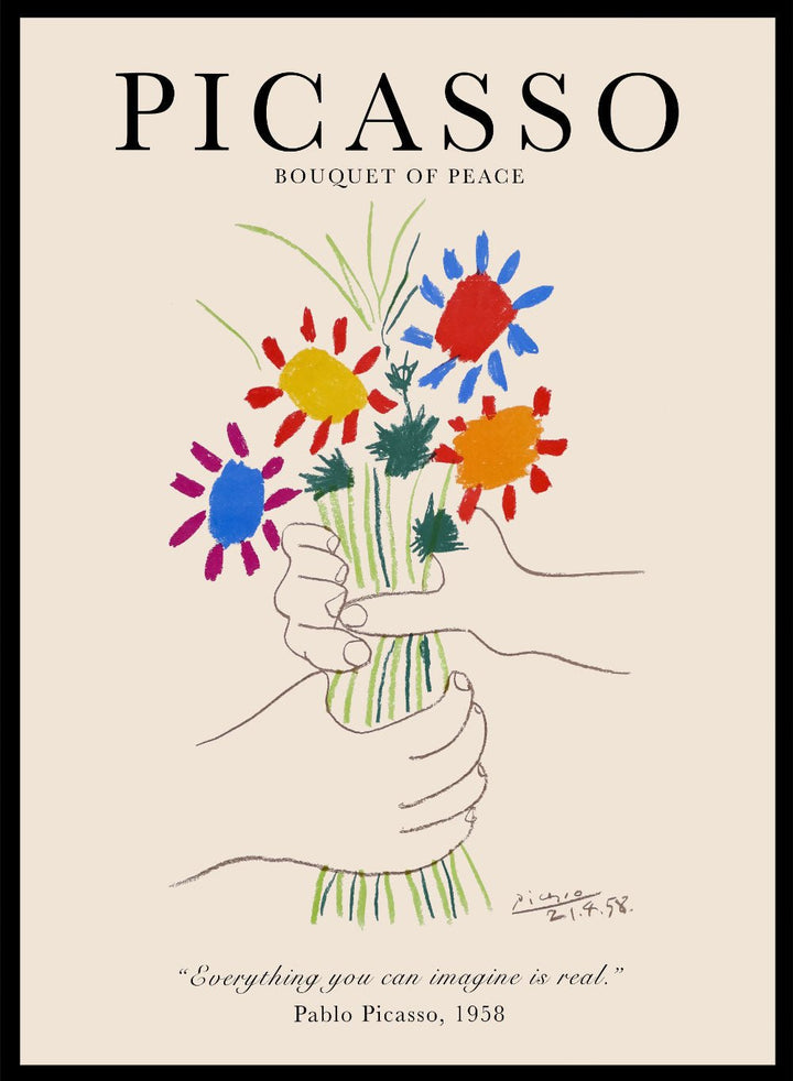 Picasso Bouquet of Peace Art Print_Sugar & Canvas
