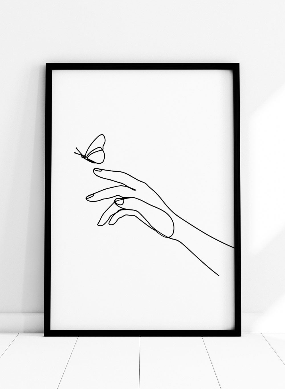 Touching Butterflies Line Art Print_Sugar & Canvas