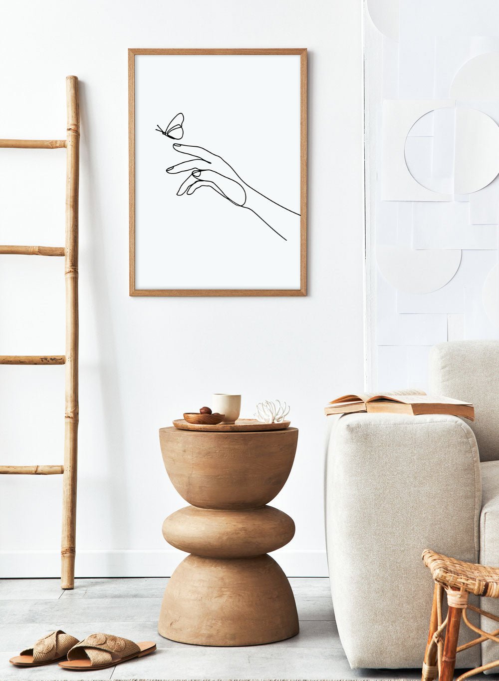 Touching Butterflies Line Art Print_Sugar & Canvas