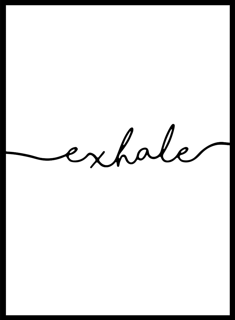 Exhale Typography Print_Sugar & Canvas