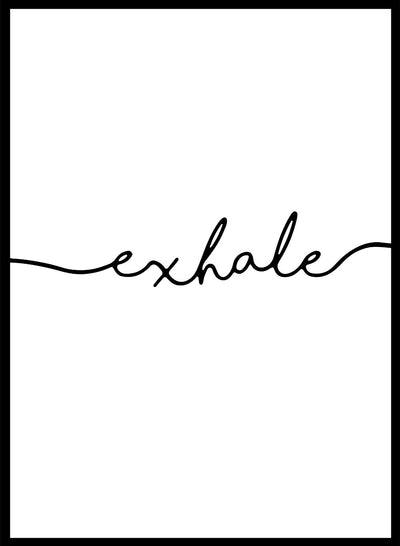 Sugar & Canvas 8x10 inches/20x25cm Exhale Typography Print