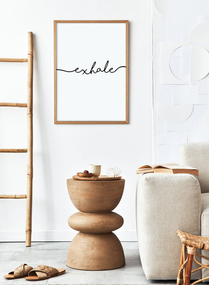 Exhale Typography Print_Sugar & Canvas