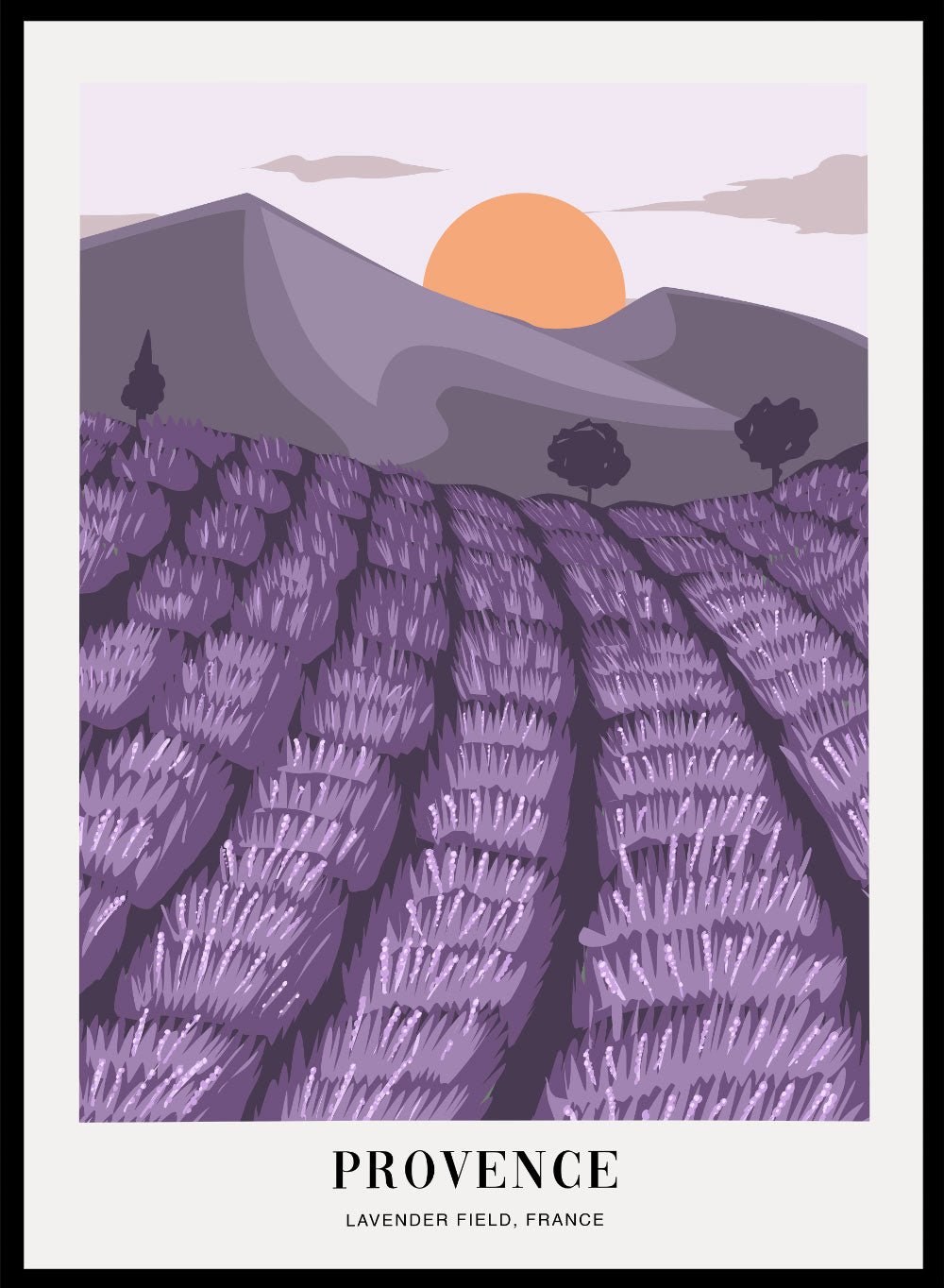 Lavender Field in Provence Art Print_Sugar & Canvas