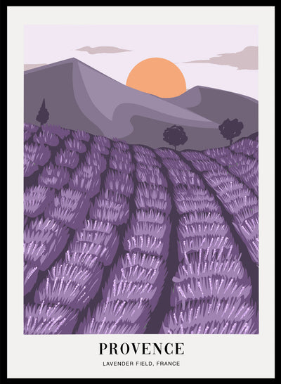Sugar & Canvas 8x10 inches/20x25cm Lavender Field in Provence Art Print