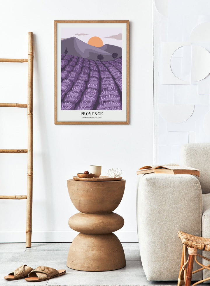 Lavender Field in Provence Art Print_Sugar & Canvas