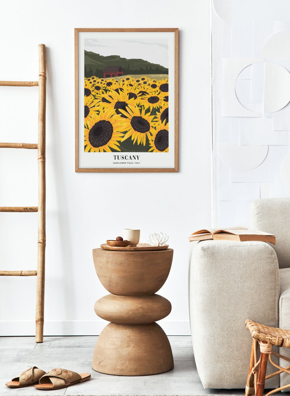 Sunflower Field in Tuscany Italy Art Print_Sugar & Canvas