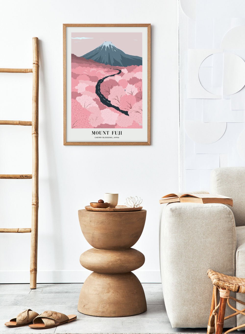 Cherry Blossoms in Mount Fuji Japan Art Print_Sugar & Canvas