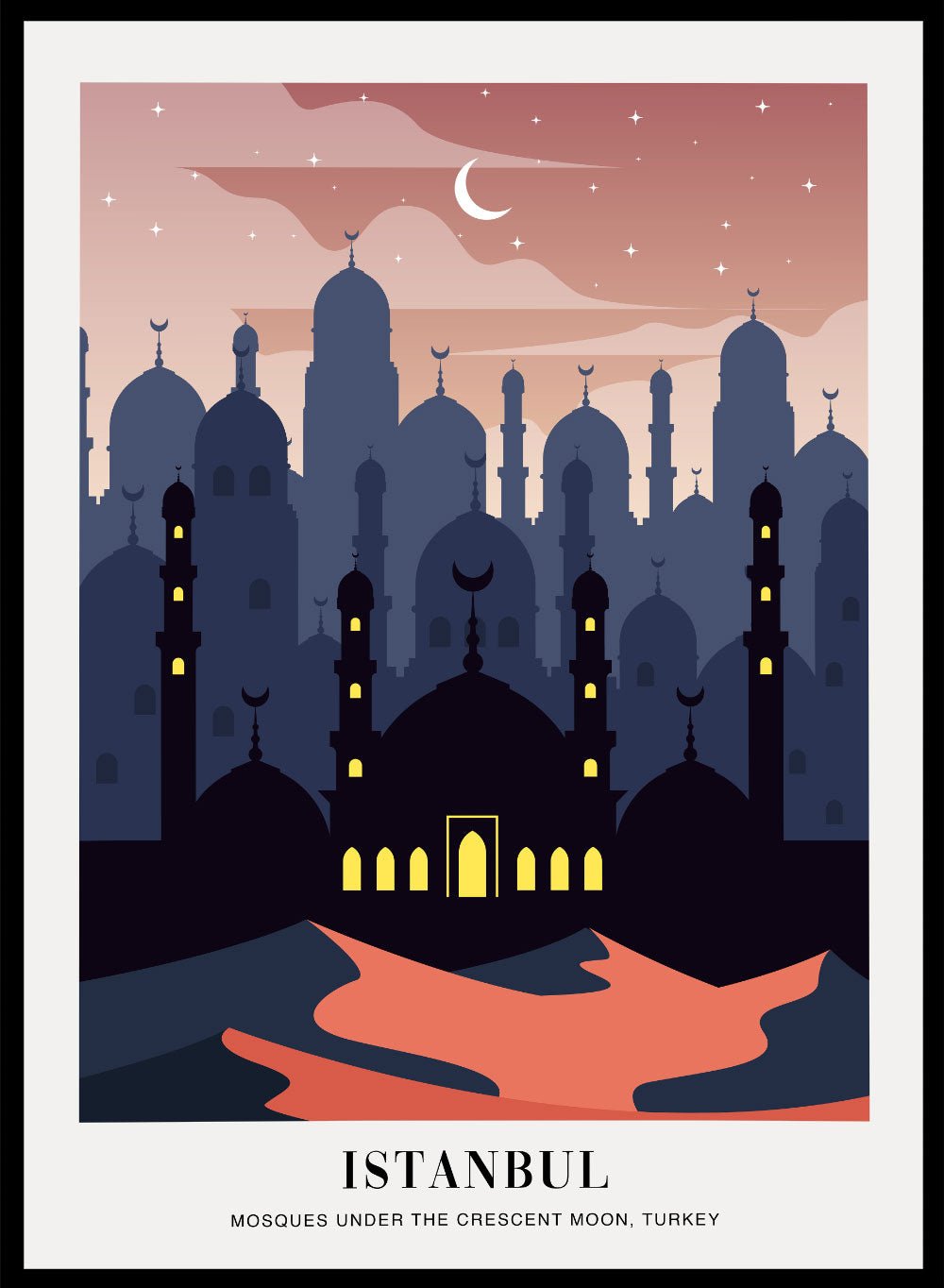 Mosques in Istanbul Art Print_Sugar & Canvas