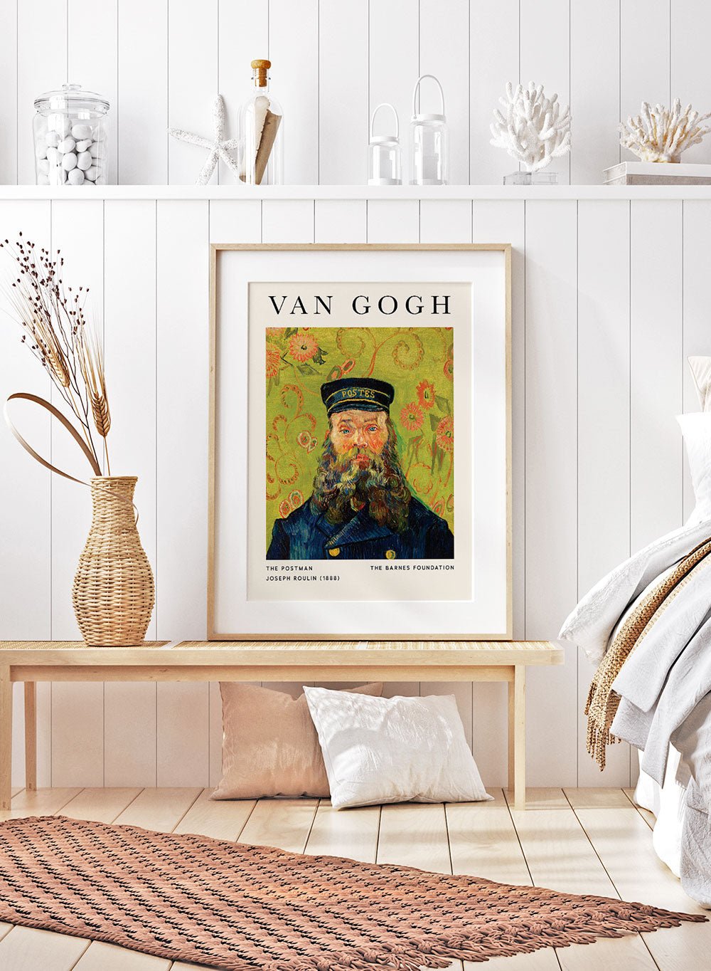 Van Gogh The Postman Joseph Roulin 1888 Vintage Exhibition Poster