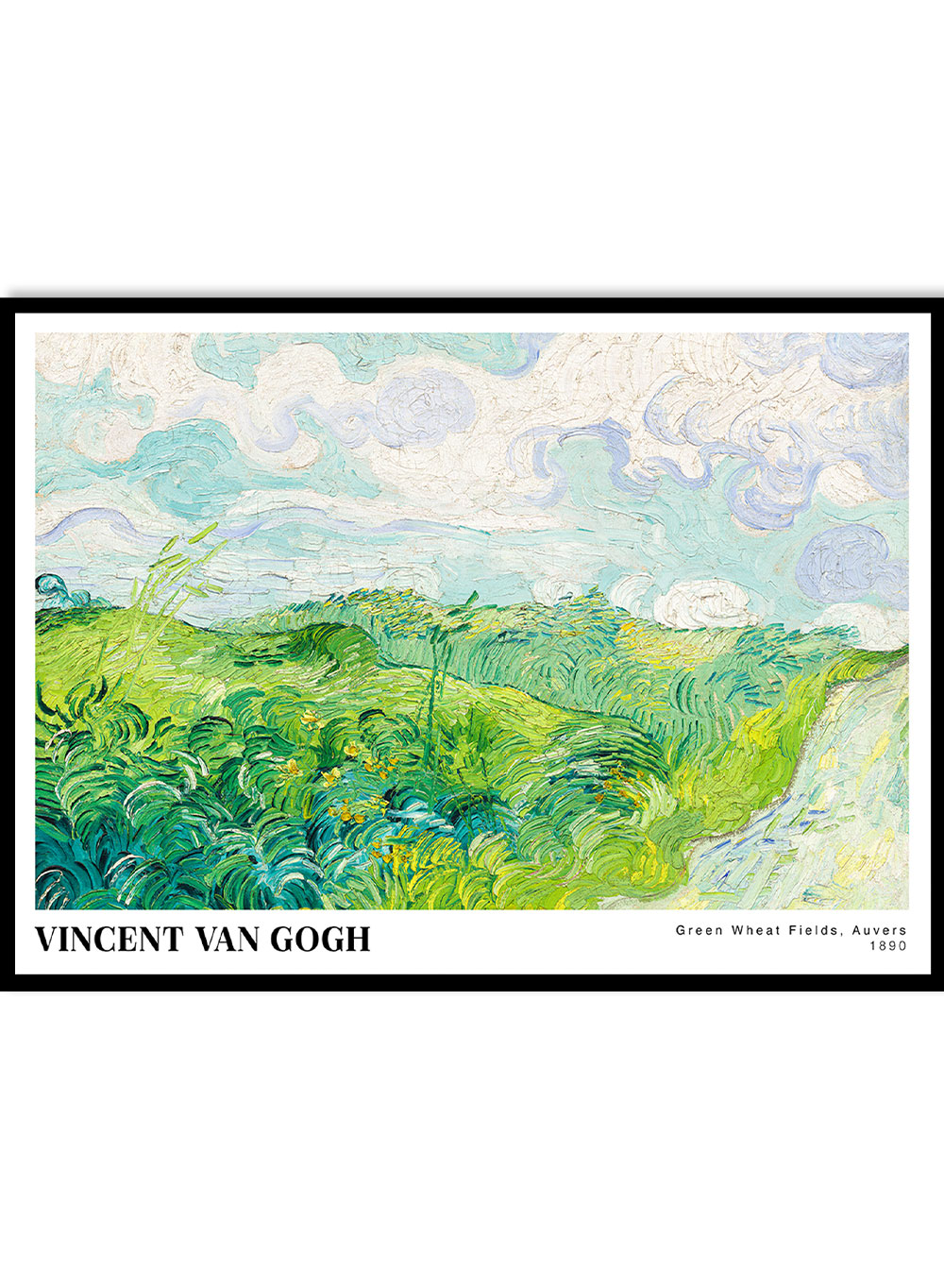 Sugar & Canvas 8x10 inches/20x25cm Van Gogh Green Wheat Fields Auvers 1890 Print