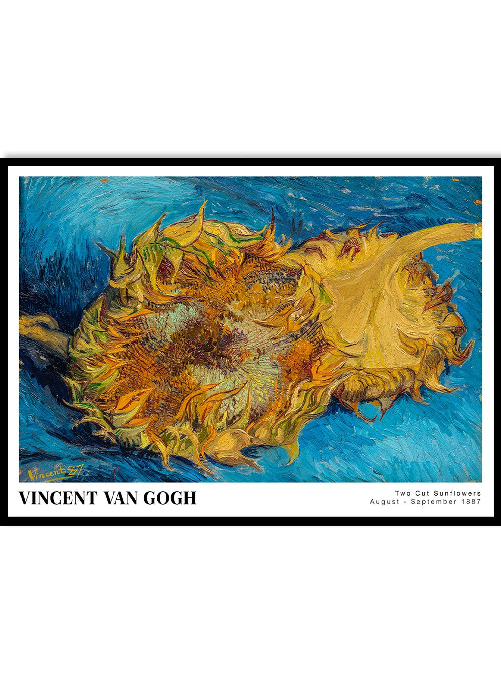 Van Gogh Two Cut Sunflowers 1887 Art Print_Sugar & Canvas