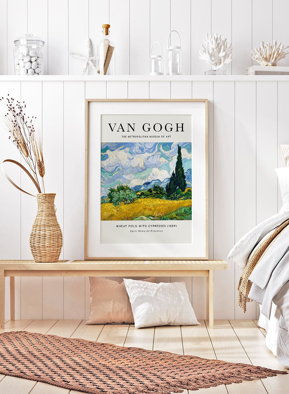 Van Gogh Wheat Field with Cypresses 1889 Art Print_Sugar & Canvas