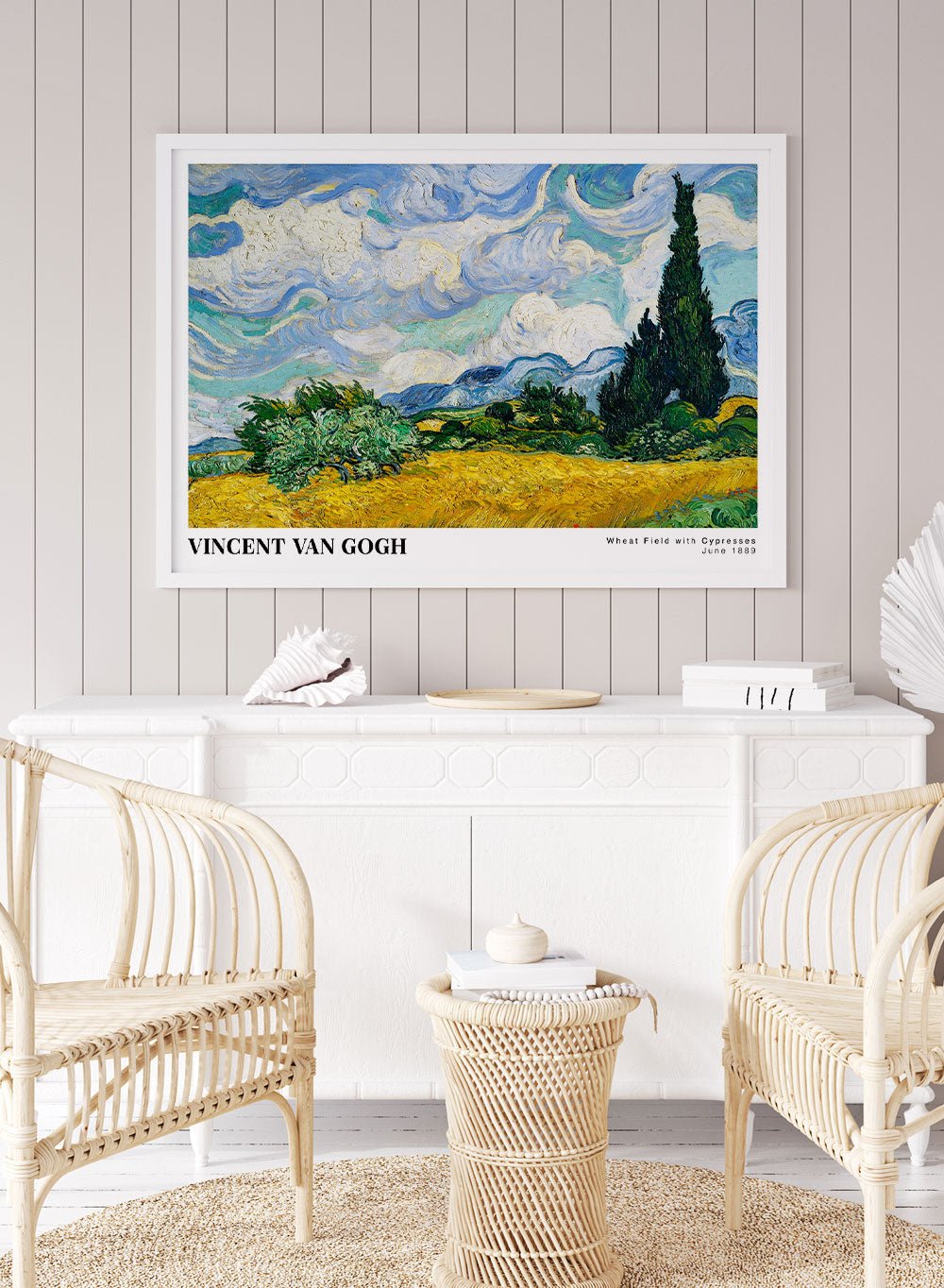 Van Gogh Wheat Field with Cypresses 1889 Art Print_Sugar & Canvas