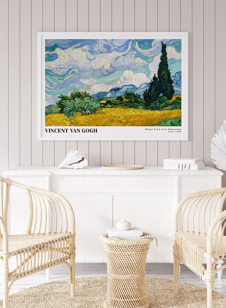 Van Gogh Wheat Field with Cypresses 1889 Art Print_Sugar & Canvas