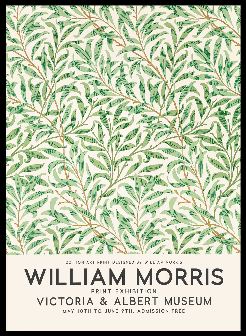 Sugar & Canvas 28x40inches/70x100cm Willow Bough by William Morris Print
