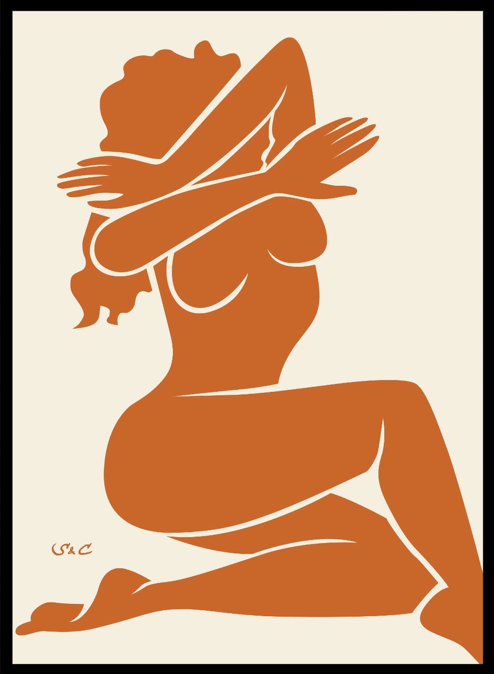 Abstract Figure Art Print WP01Sugar & Canvas