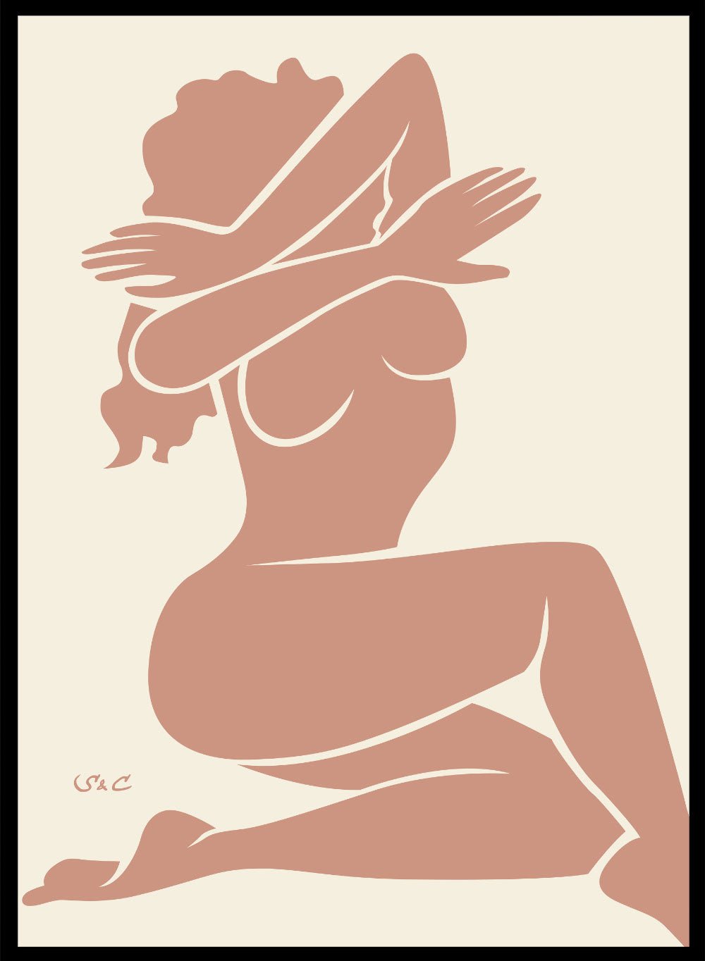 Abstract Figure Art Print WP01Sugar & Canvas