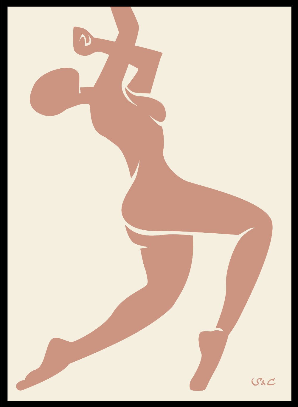 Abstract Figure Art Print WP04Sugar & Canvas