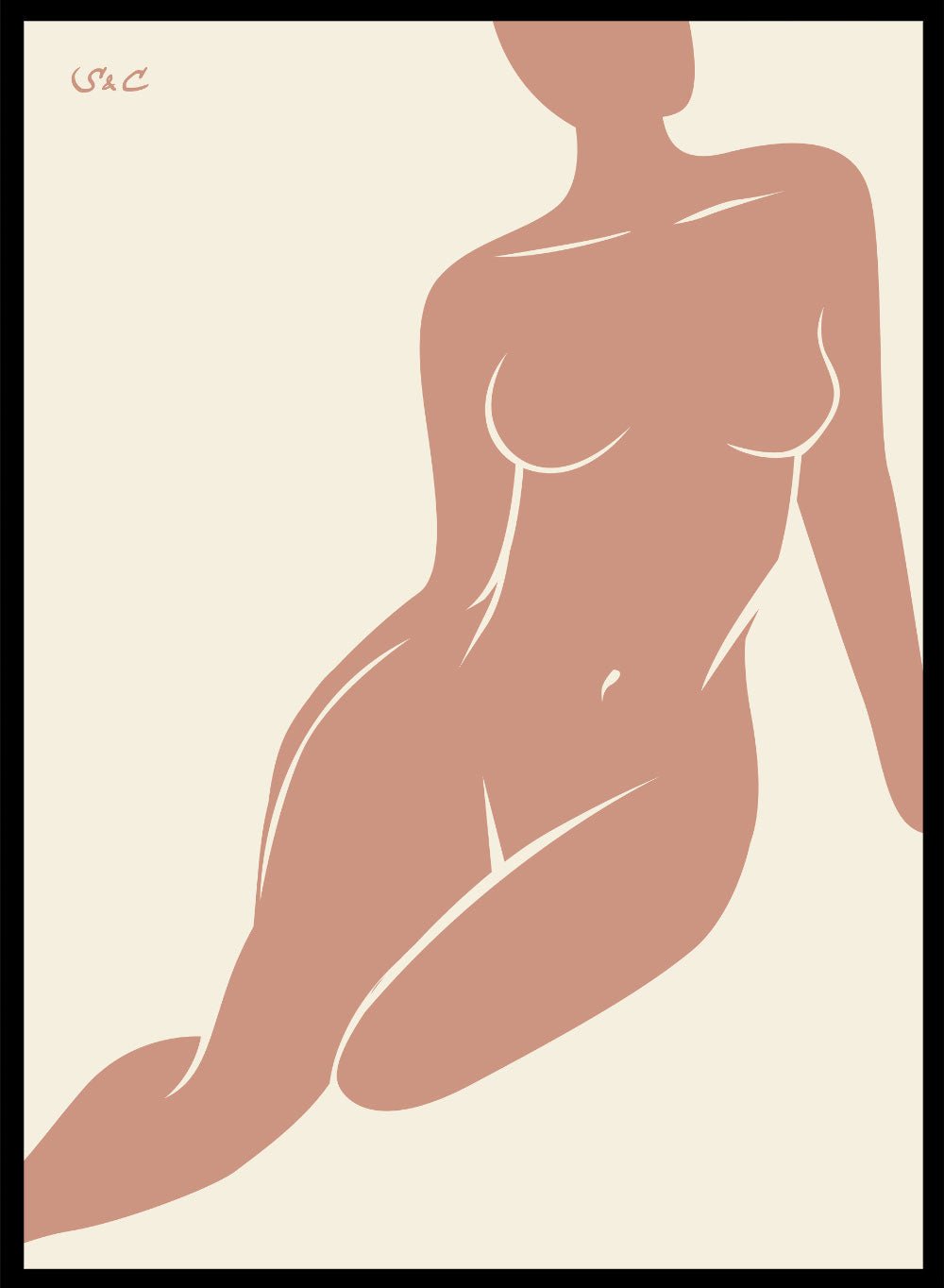 Abstract Figure Art Print WP07Sugar & Canvas