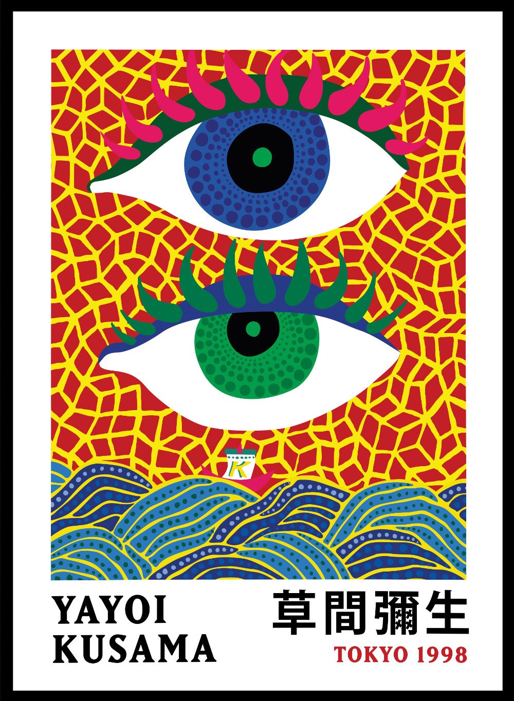 On the Ocean Inspired by Yayoi Kusama Art Print_Sugar & Canvas