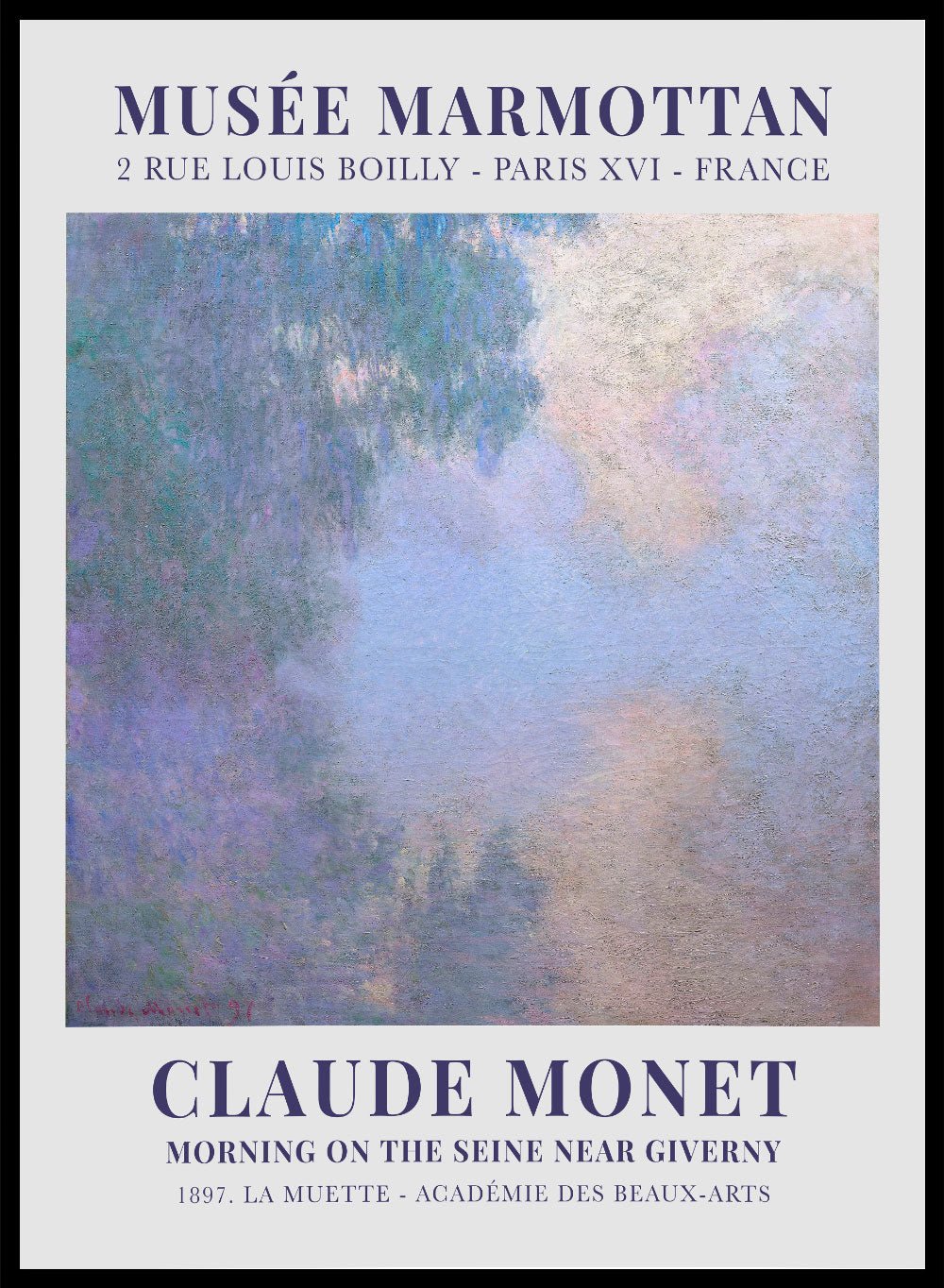 Morning on the Seine near Giverny 1897 by Monet Print_Sugar & Canvas